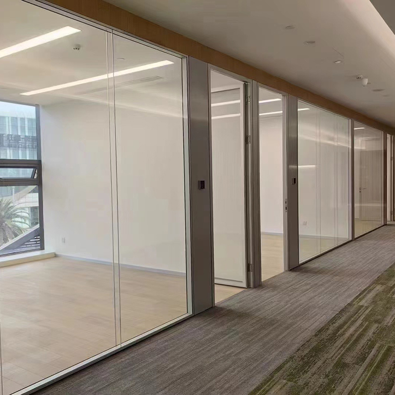 Transparency Office Partition Wall with 8mm Thickness Single Tempered Glass for Office Division